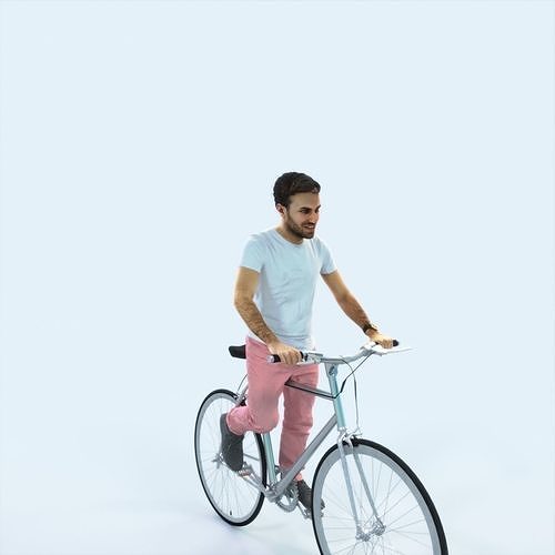 Flow 17I bicycle bike Casual Man Low-poly 3D model