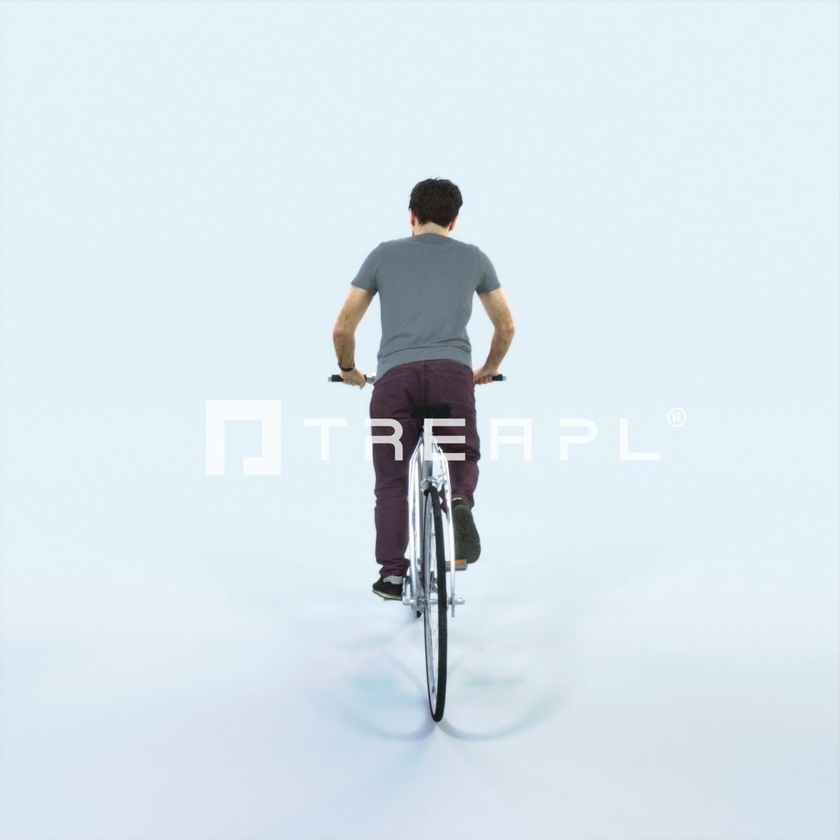 Flow 17H bicycle bike Casual Man Low-poly 3D model_3