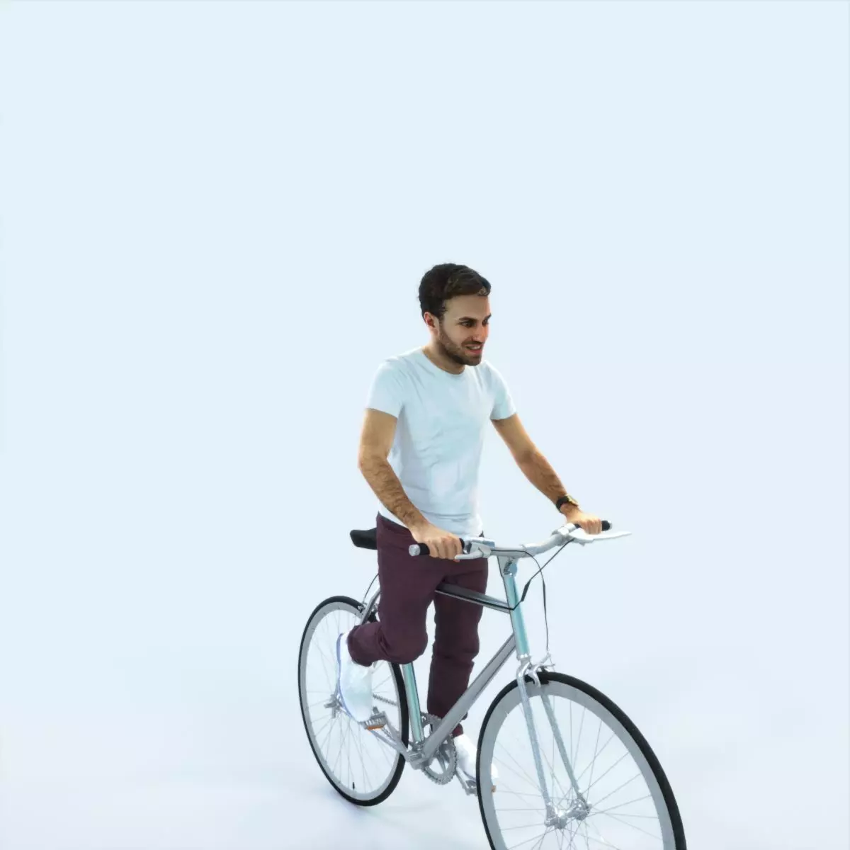 Flow 17G bicycle bike Casual Man Low-poly 3D model_0
