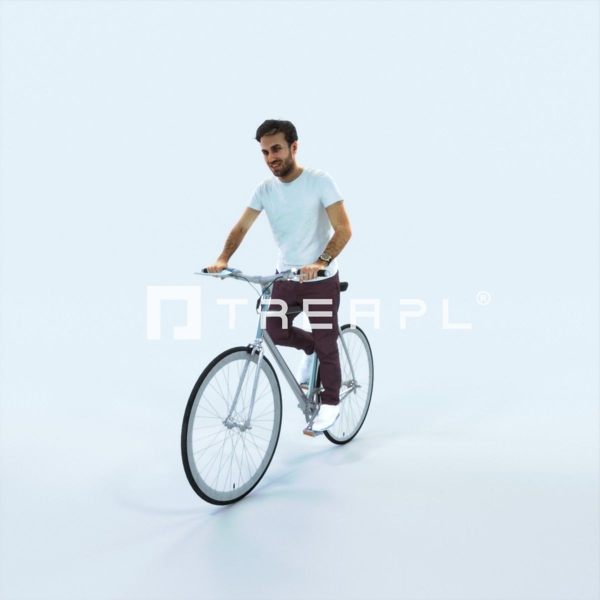 Flow 17G bicycle bike Casual Man Low-poly 3D model_5