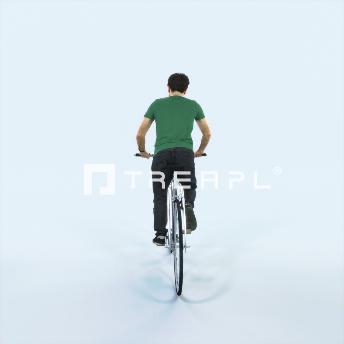 Flow 17F bicycle bike Casual Man Low-poly 3D model_3