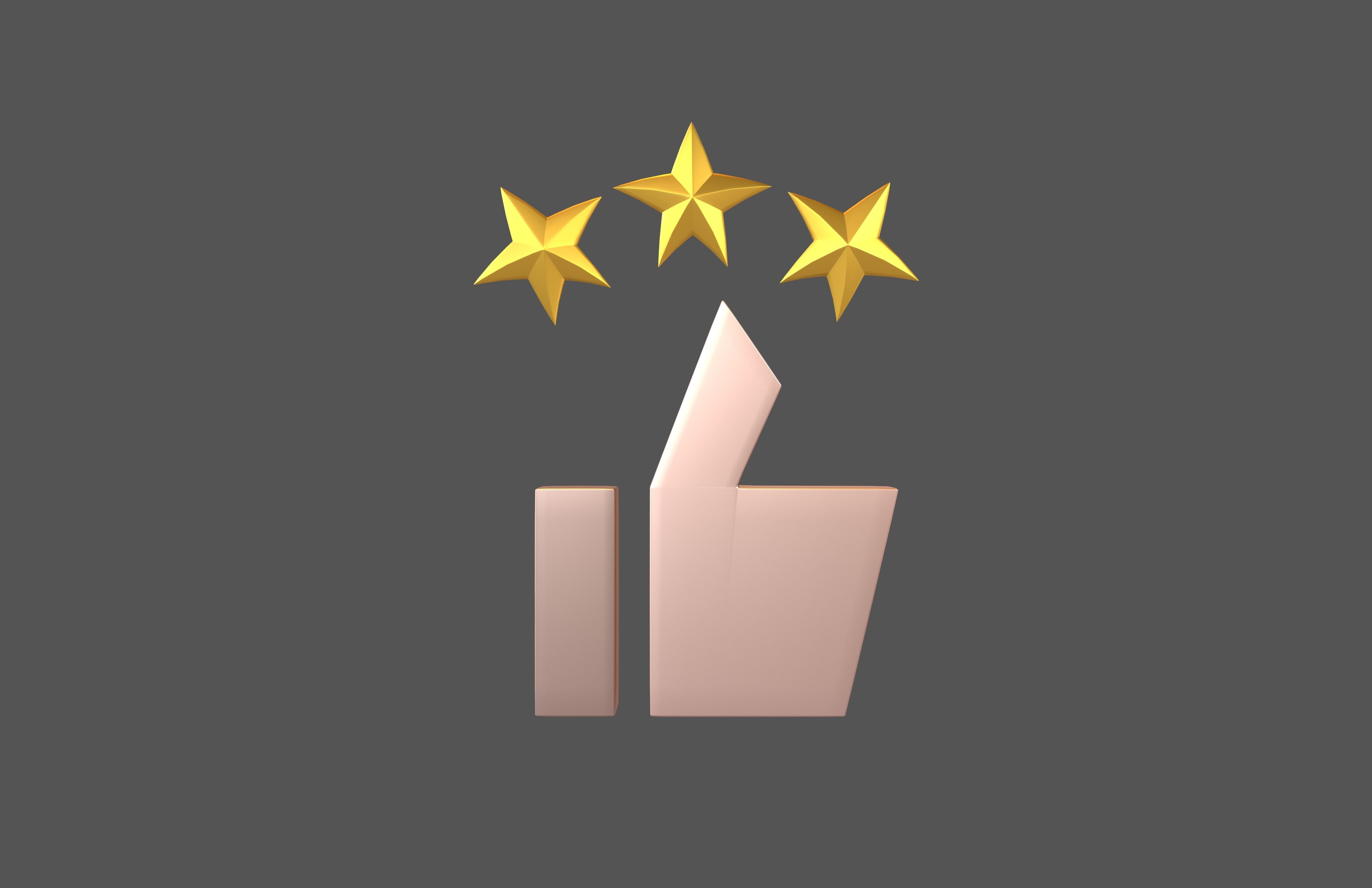 Rating Icon v4 011 Low-poly 3D model_3