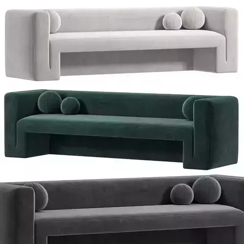 MATRA DEEP TEAL VELVET SOFA BY CB2