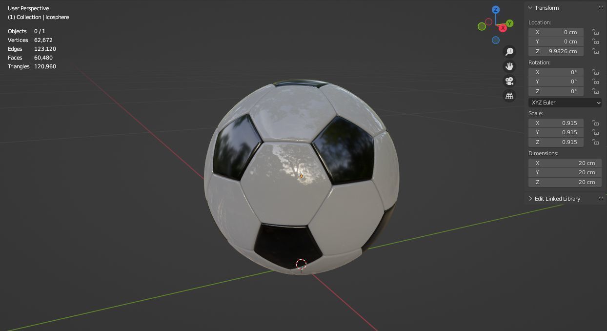 Football Low-poly 3D model Low-poly 3D model_7