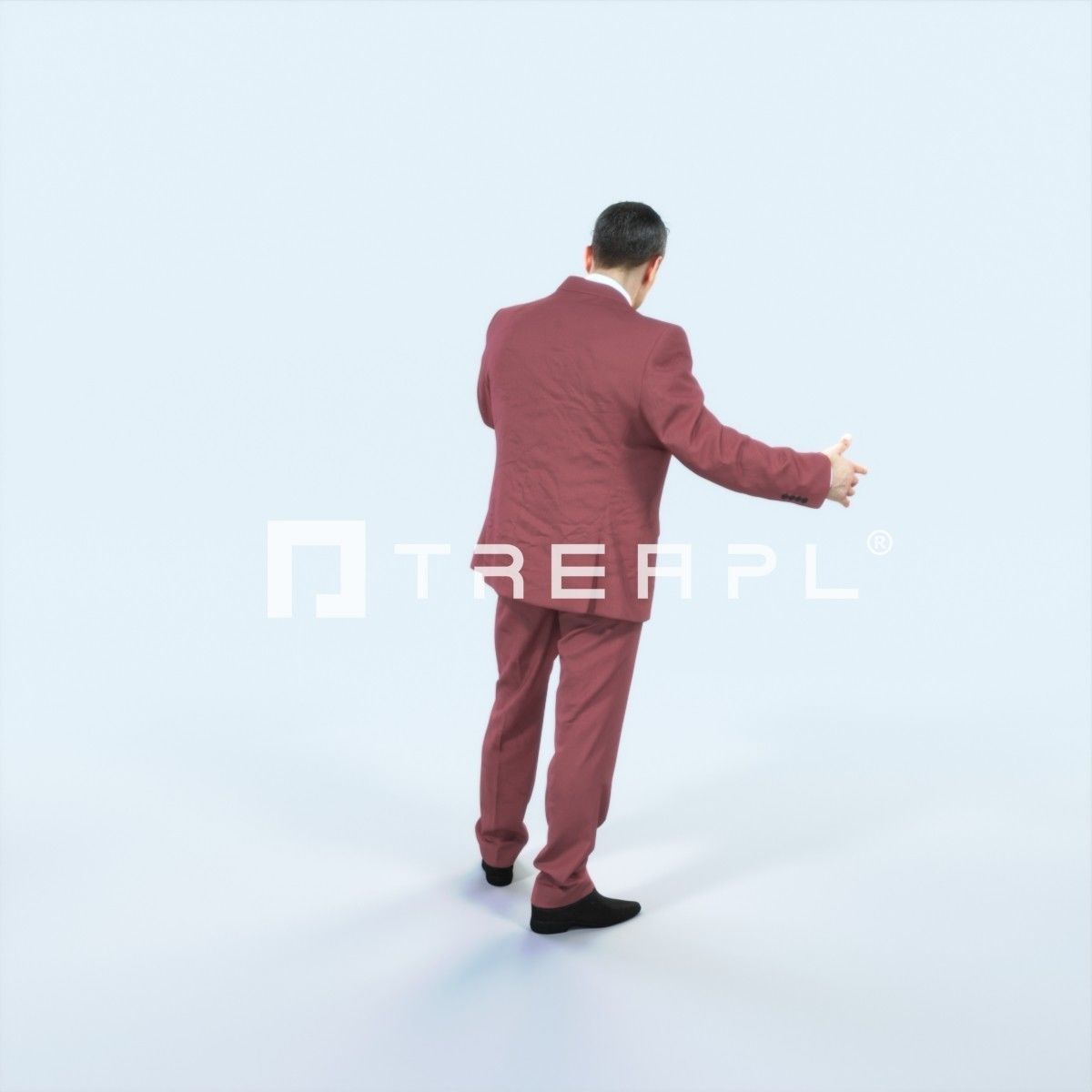 Fortitude 03L pointing Couple Pointing Elegant Man Low-poly 3D model_3