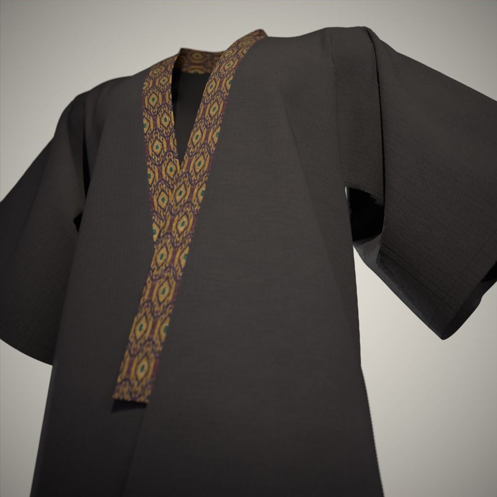 Modern Kimono 3D model_19