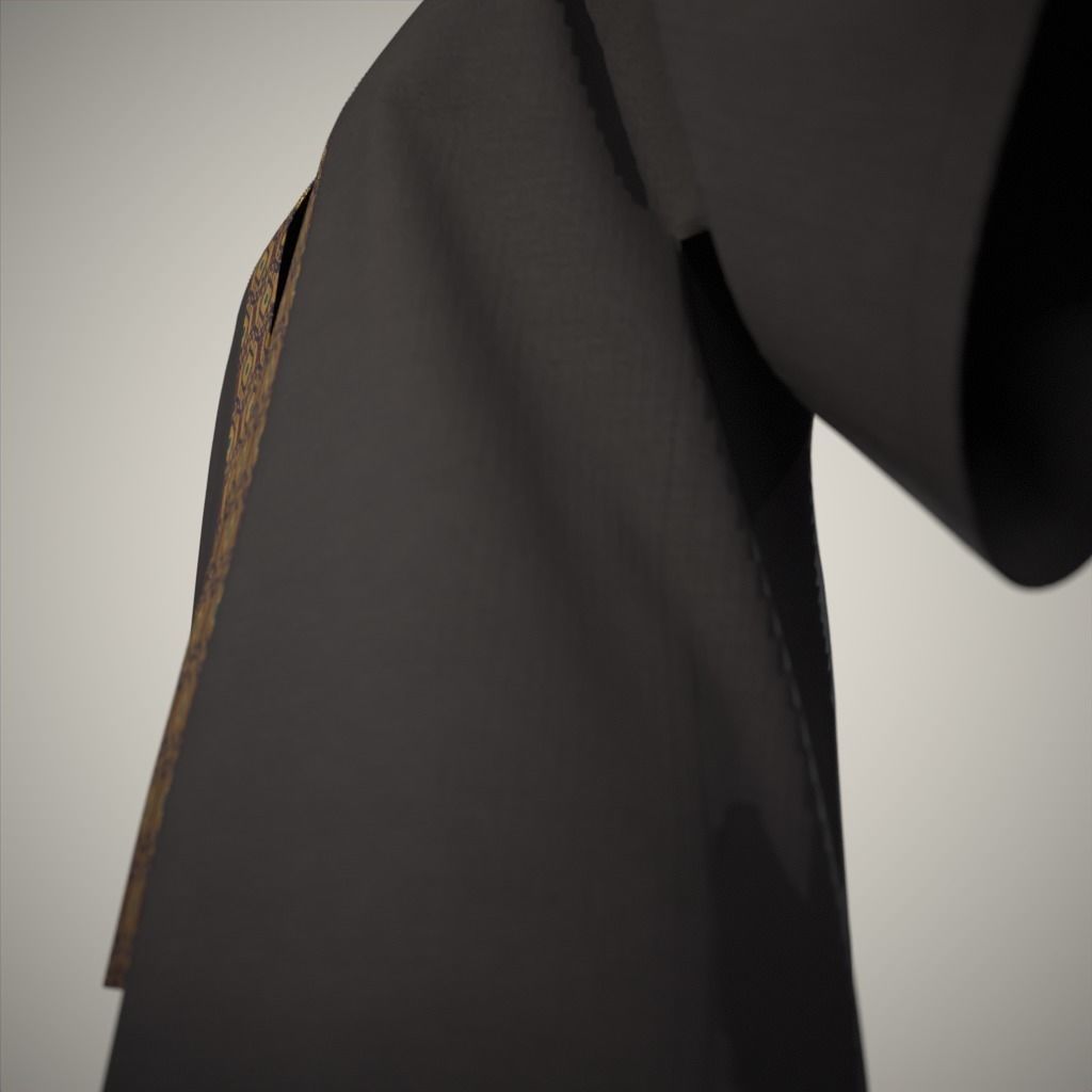 Modern Kimono 3D model_5