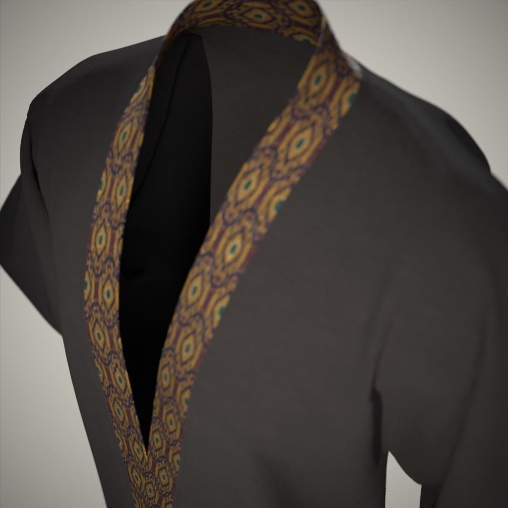 Modern Kimono 3D model_17