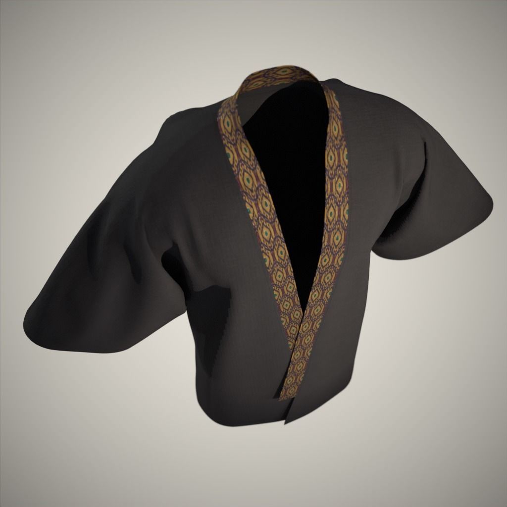 Modern Kimono 3D model_4