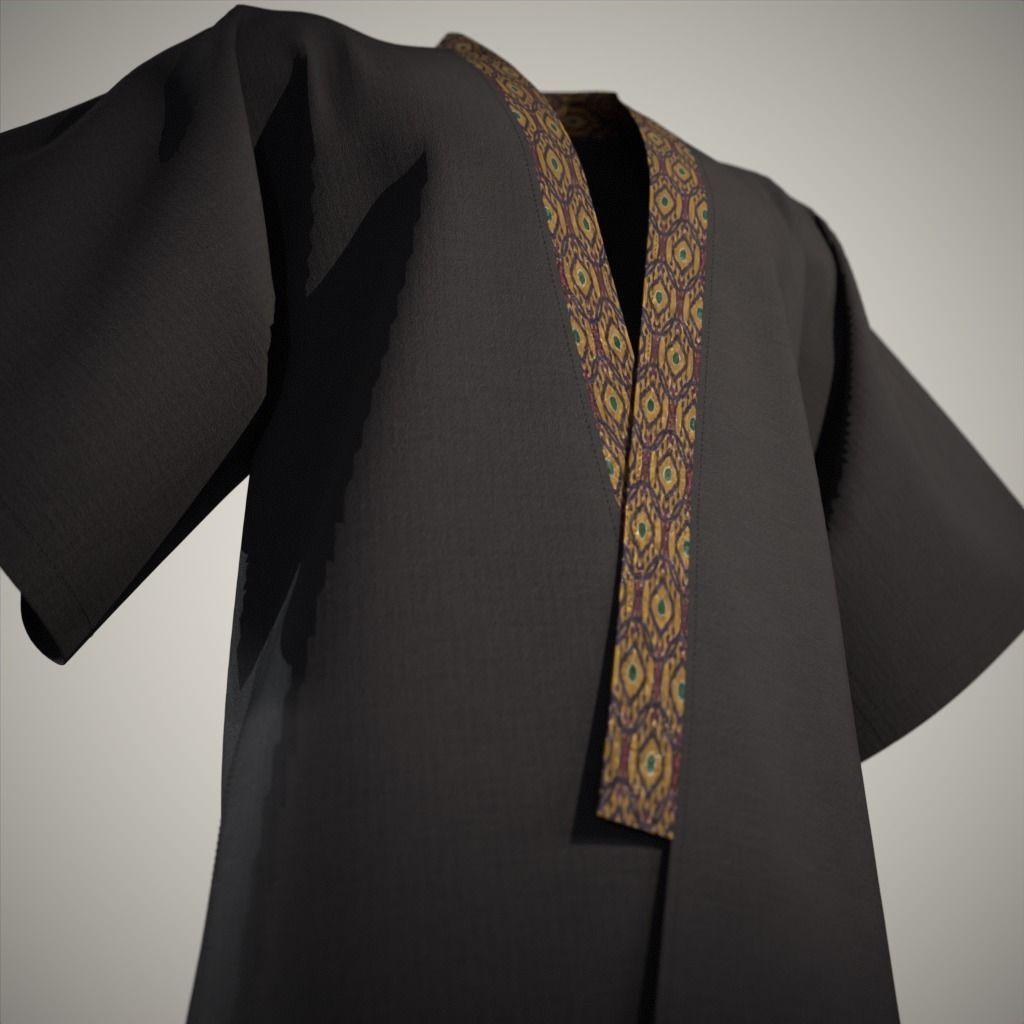 Modern Kimono 3D model_11