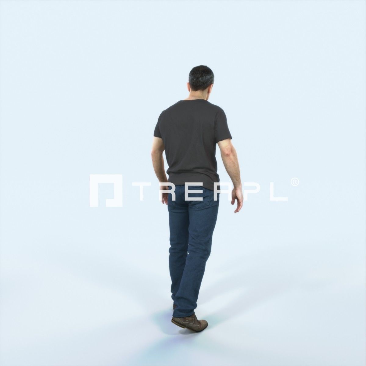 Fortitude 04J walking Casual Man Low-poly 3D model_3