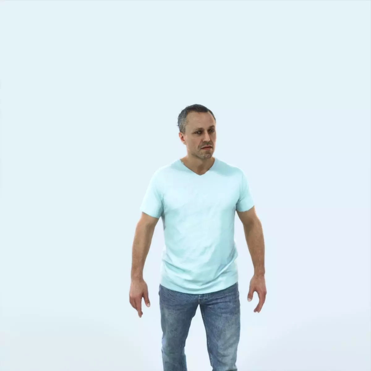 Fortitude 04A walking Casual Man Low-poly 3D model_0