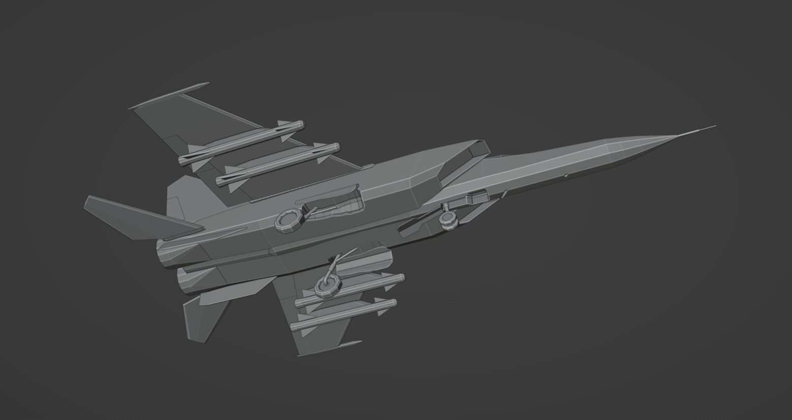Mig 25 Low Poly Low-poly 3D model_6