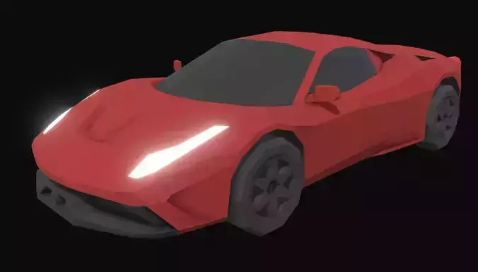 Ferrari 458 Low Poly