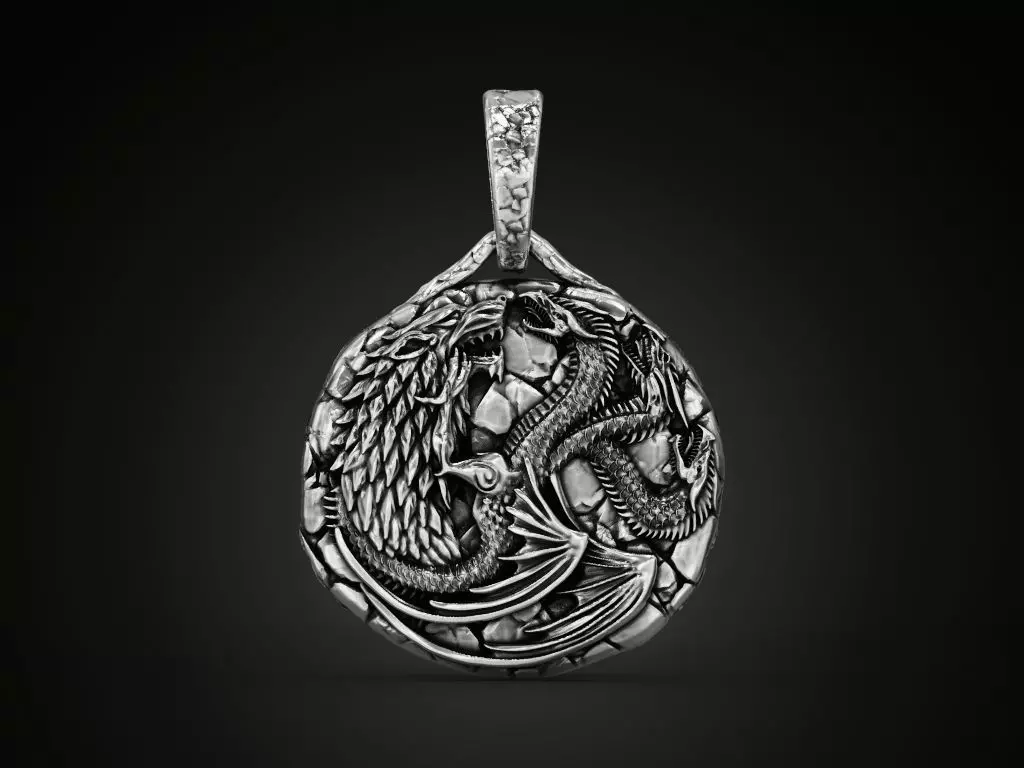 Pendant GOT Stark Targaryen 3D print model