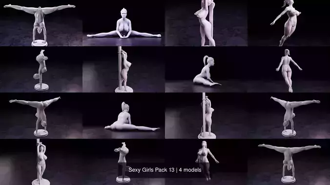 Sexy Girls Pack 13 3D Model Collection