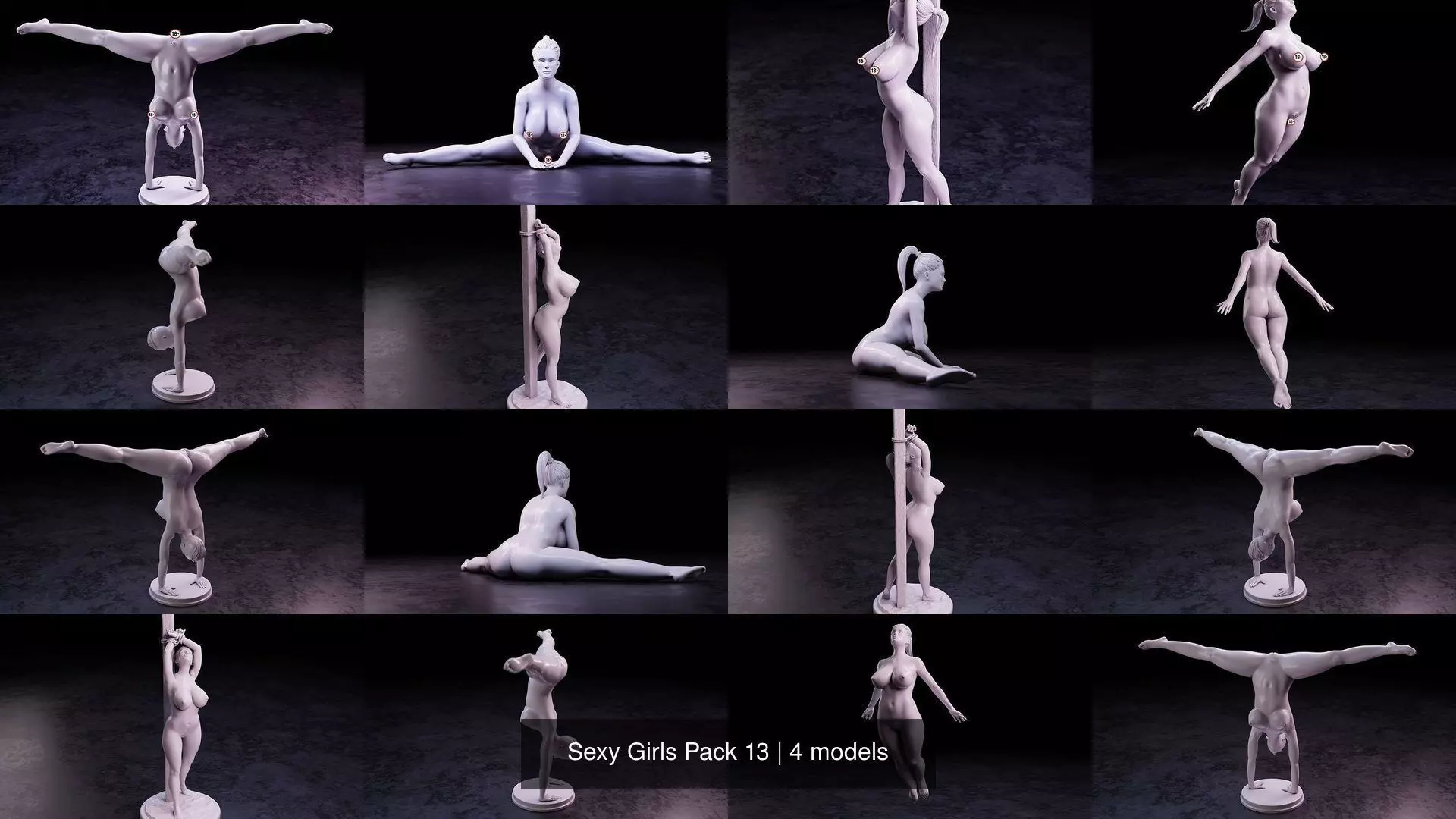 Sexy Girls Pack 13 3D Model Collection_0