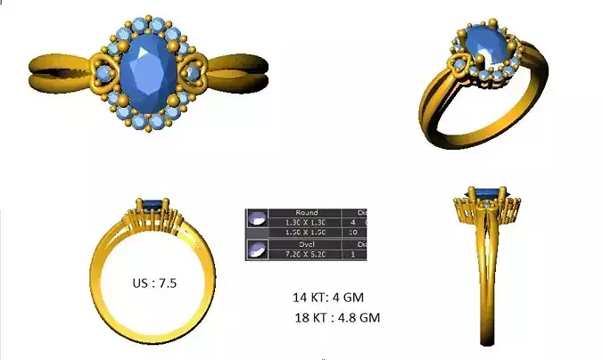 STERLING STL obj RINGS 3D print model
