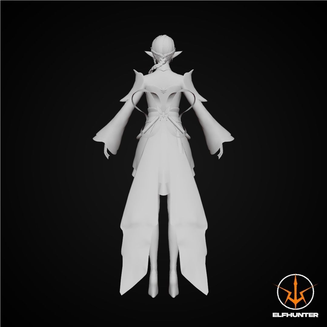 EXCLUSIVE ELF HUNTER EDITION RIGGED CHARACTER ELF LUNAR Low-poly 3D model_9