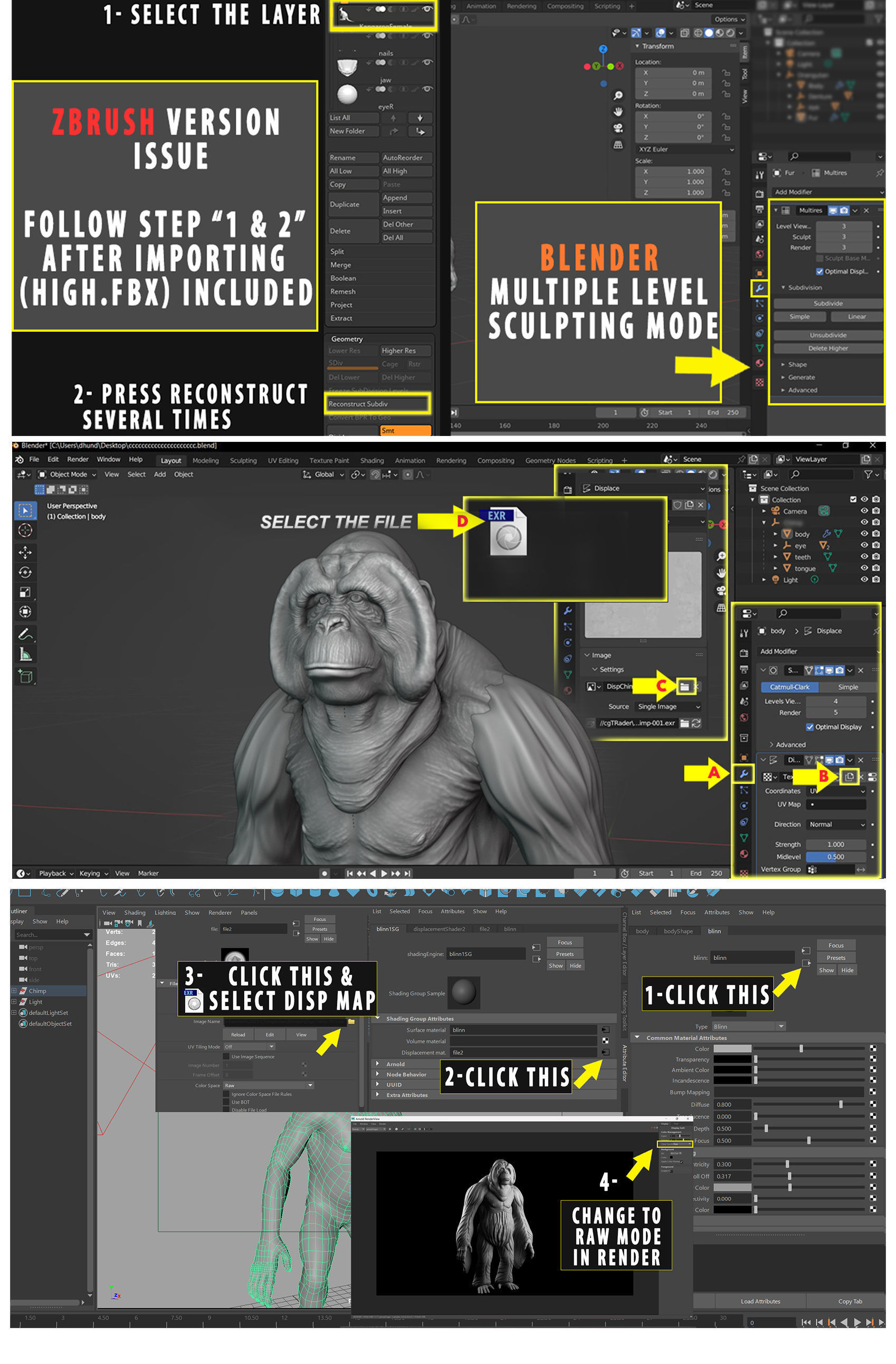 Primate Pack  III Monkey I Chimpanzee I Gorilla I Orangutan 3D Model Collection_17