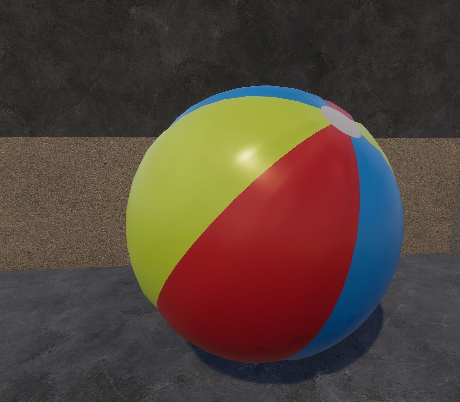 Fun simple beachball ready for gaming Low-poly 3D model_2