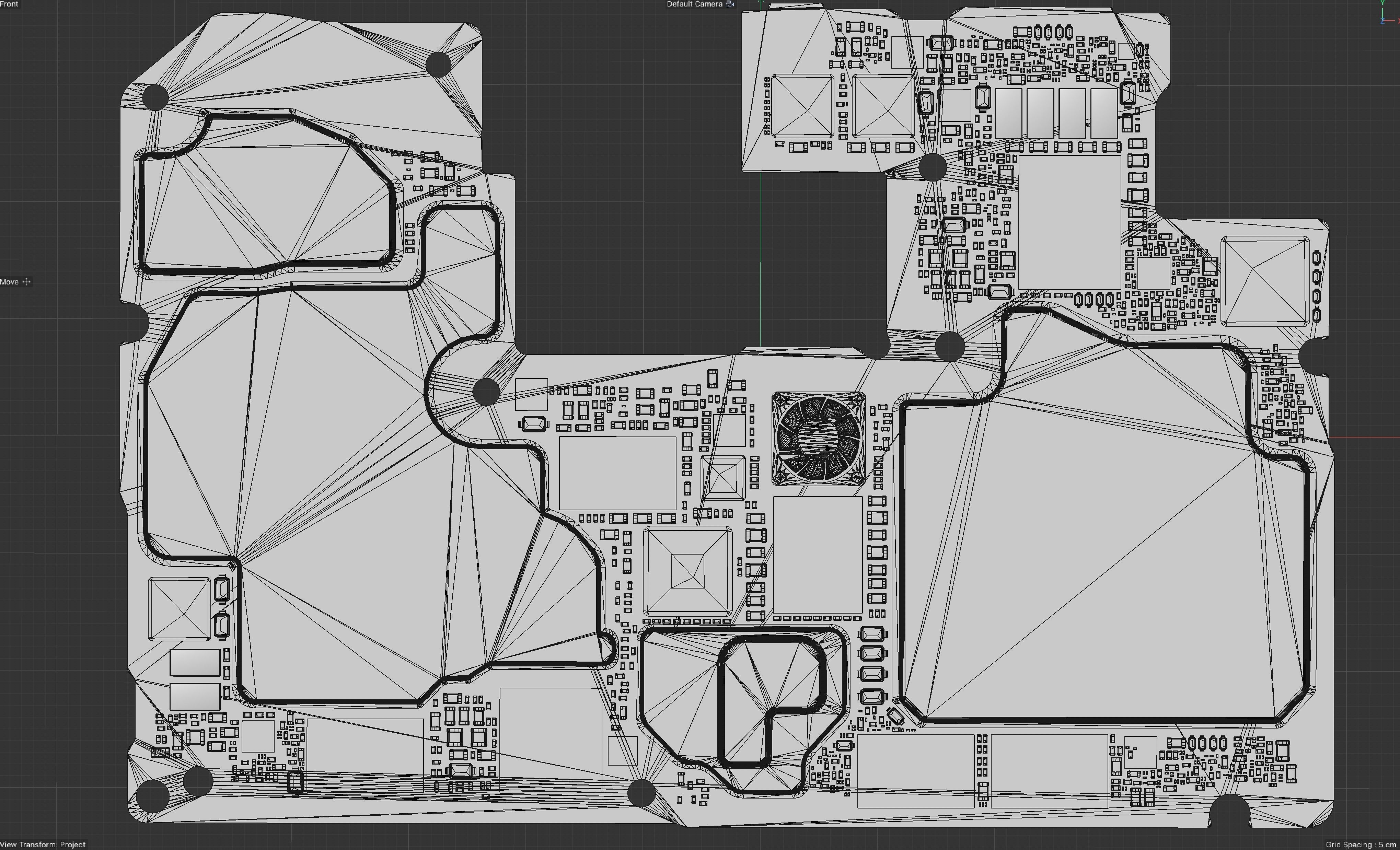 Electronic Board 3D model_7