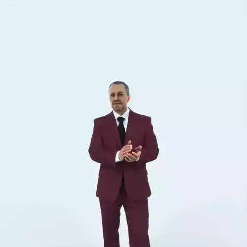 Fortitude 17L Clapping Elegant Business Man Low-poly 3D model