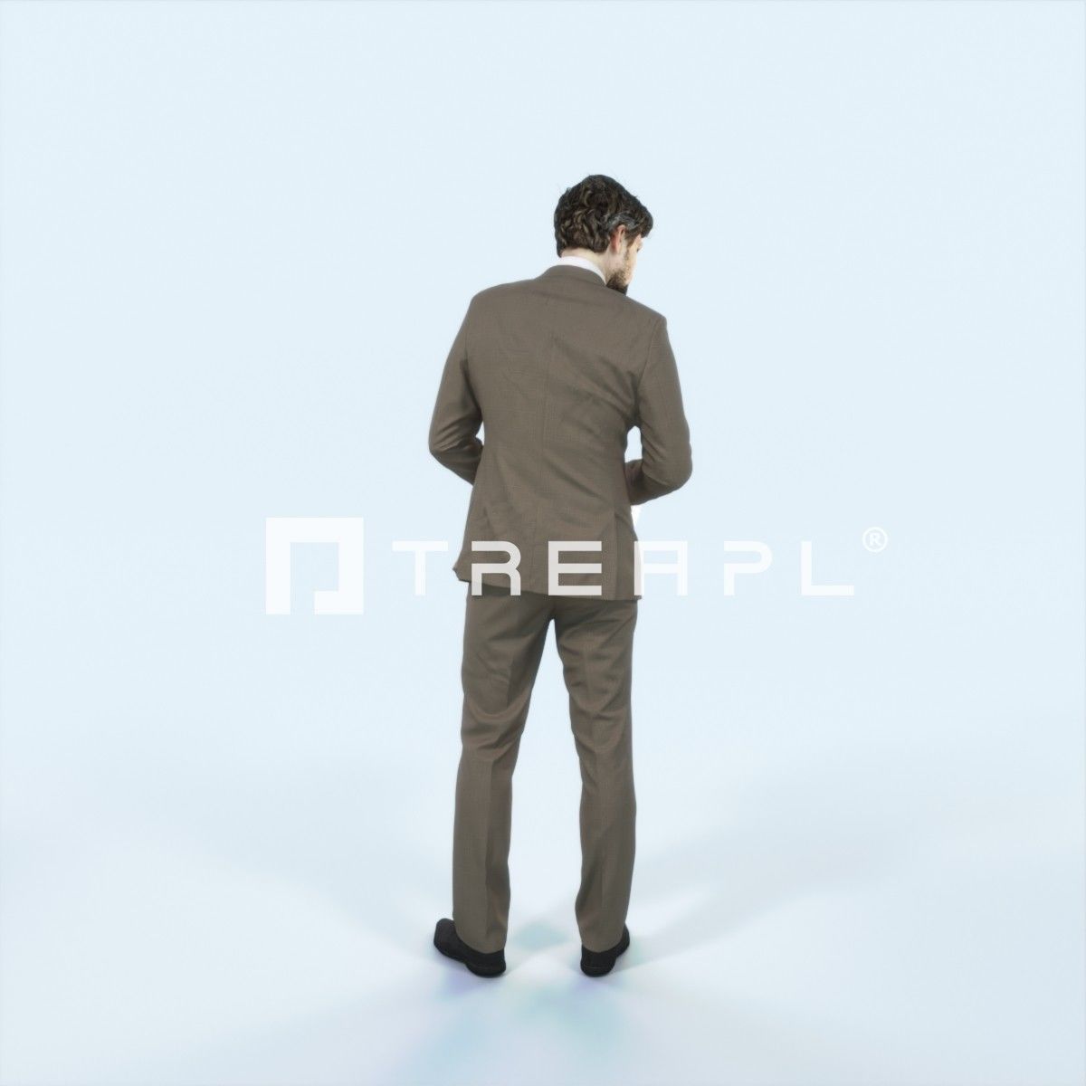 Ingrain 14G Documents Elegant Business Man Low-poly 3D model_3