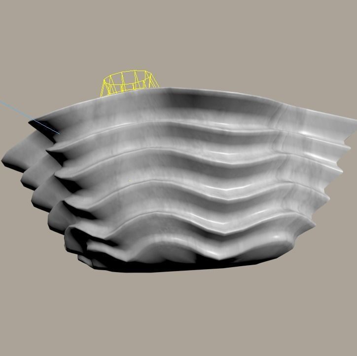 Shell Plaster Sconce by Liz O Brien 3D model_9