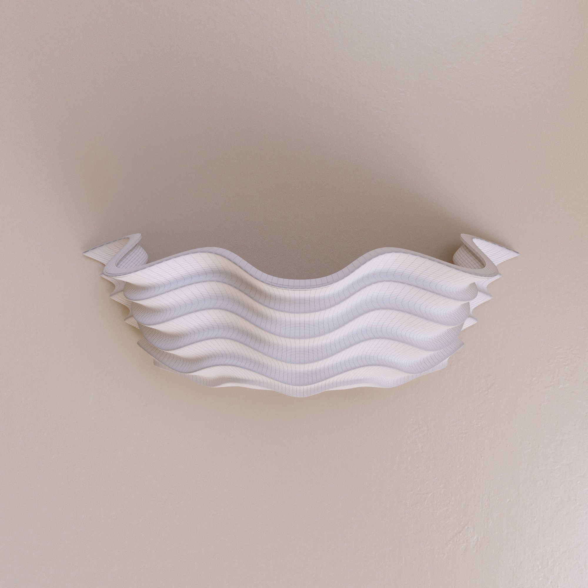 Shell Plaster Sconce by Liz O Brien 3D model_2