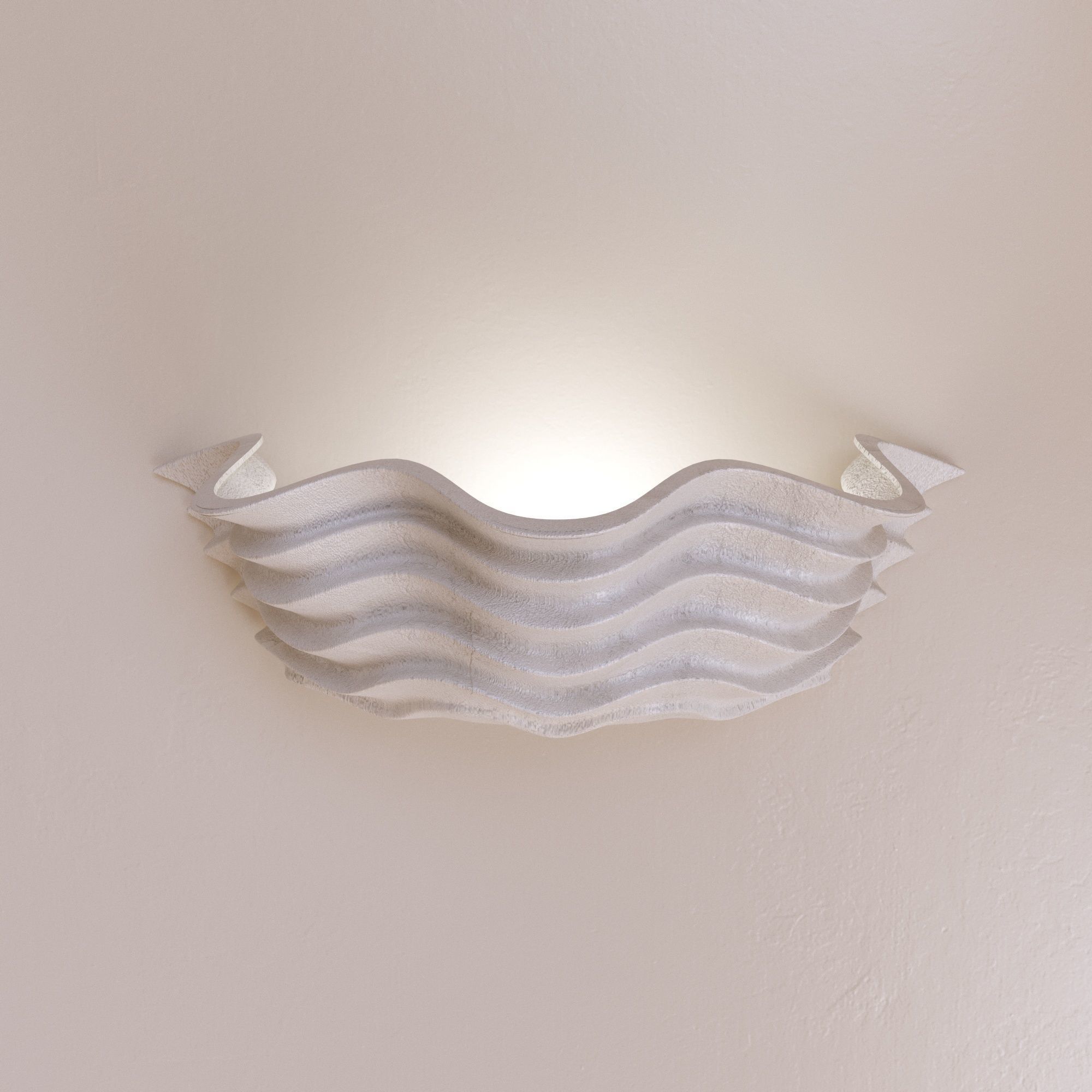 Shell Plaster Sconce by Liz O Brien 3D model_1
