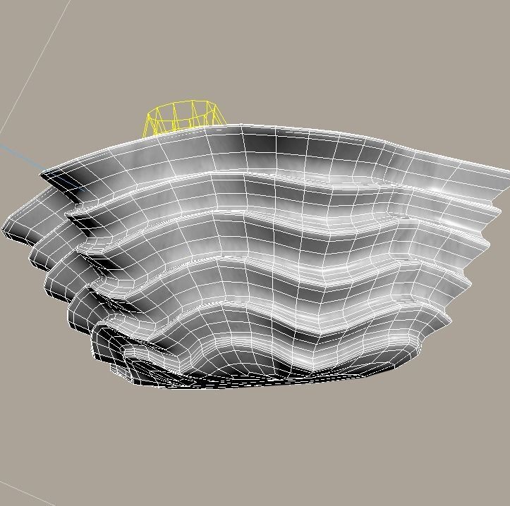 Shell Plaster Sconce by Liz O Brien 3D model_8