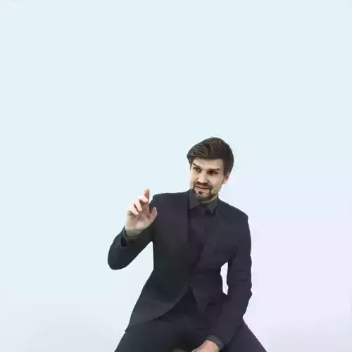 Ingrain 37C Waiter Sitting Elegant Business Man