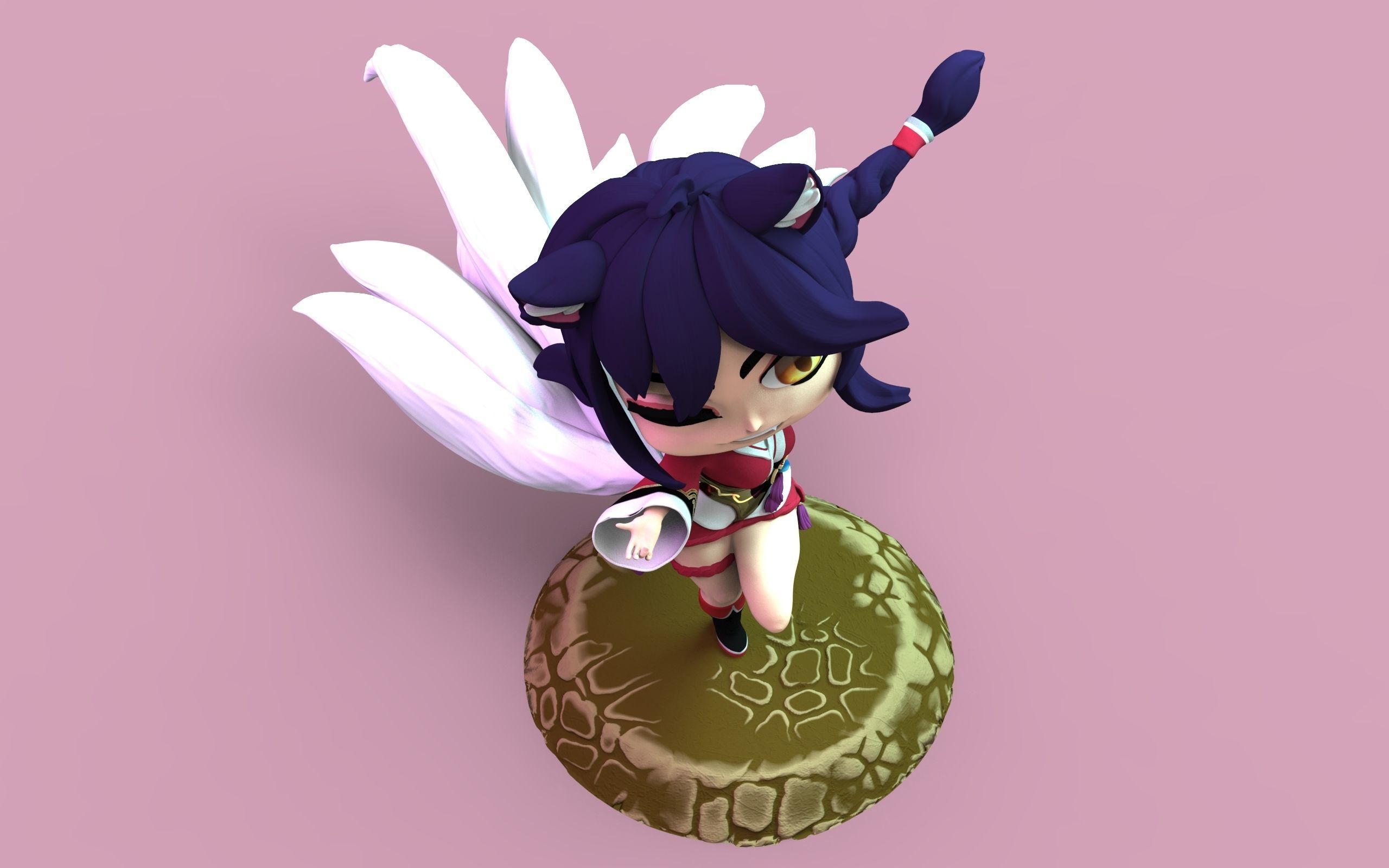 Chibi Ahri 3D print model_8