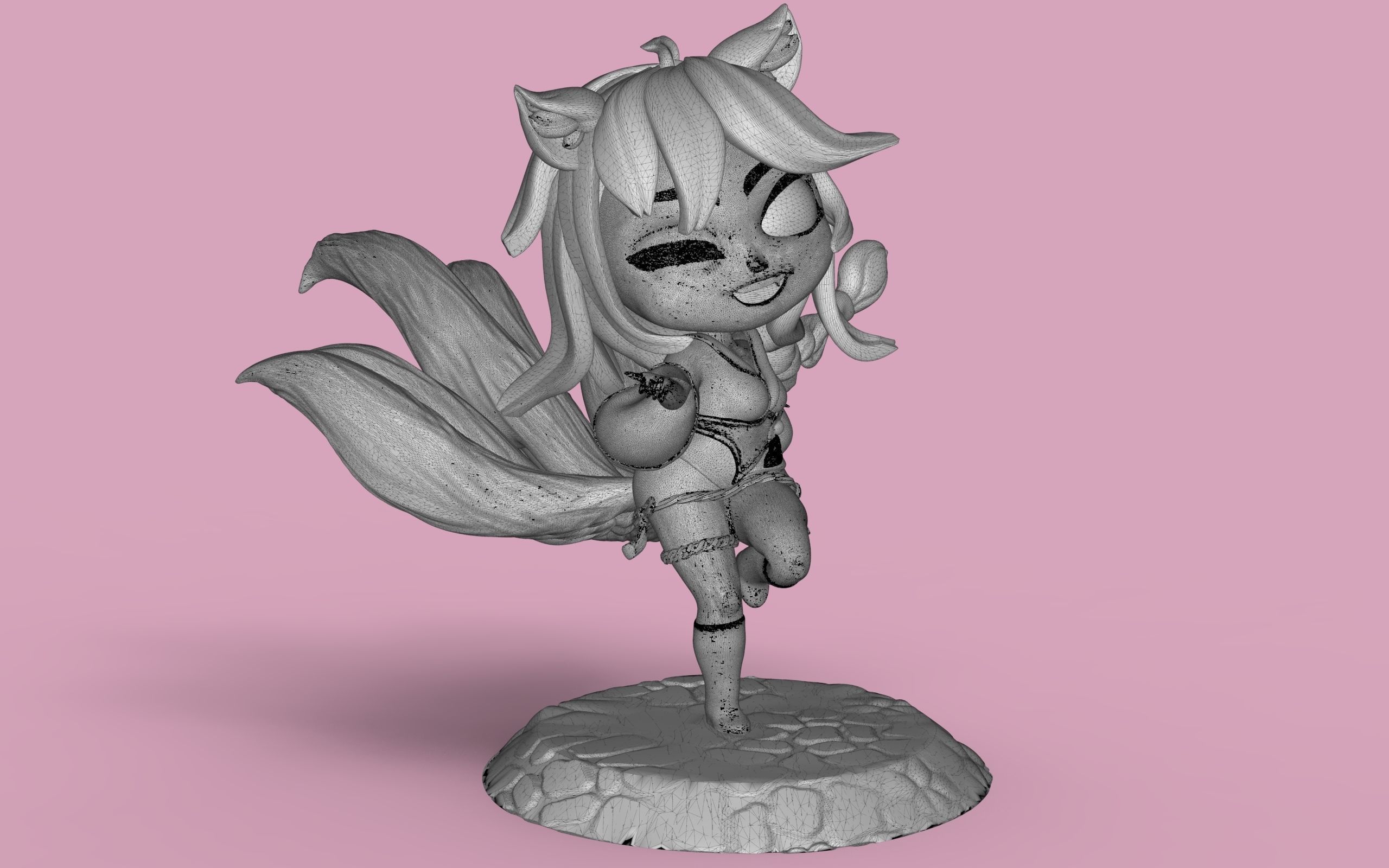 Chibi Ahri 3D print model_9
