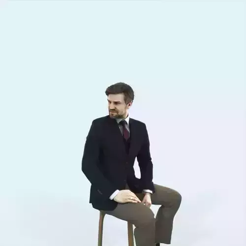 Ingrain 38I Listening Sitting Elegant Business Man