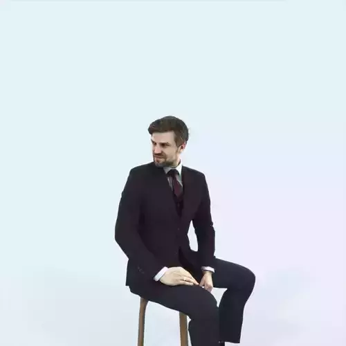 Ingrain 38H Listening Sitting Elegant Business Man