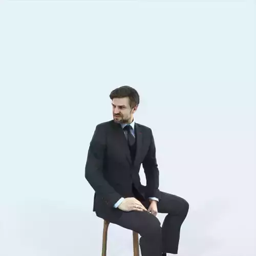 Ingrain 38A Listening Sitting Elegant Business Man