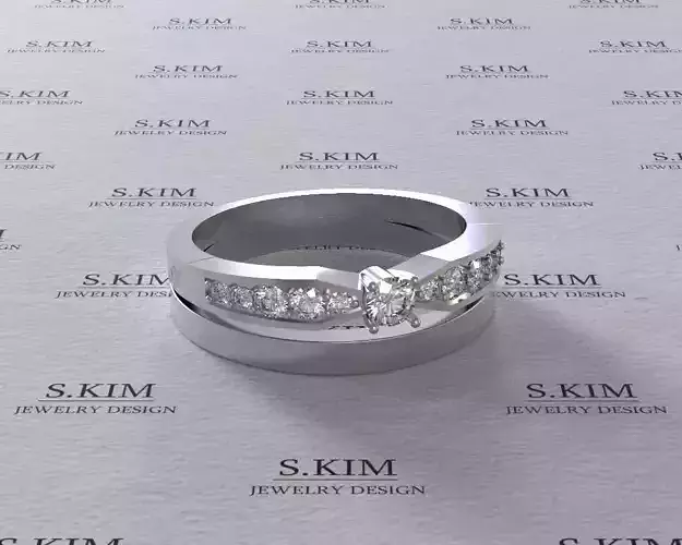 Two parts wedding ring