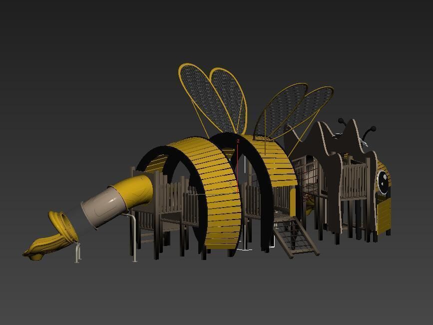 Bee theme playground 3D model_6