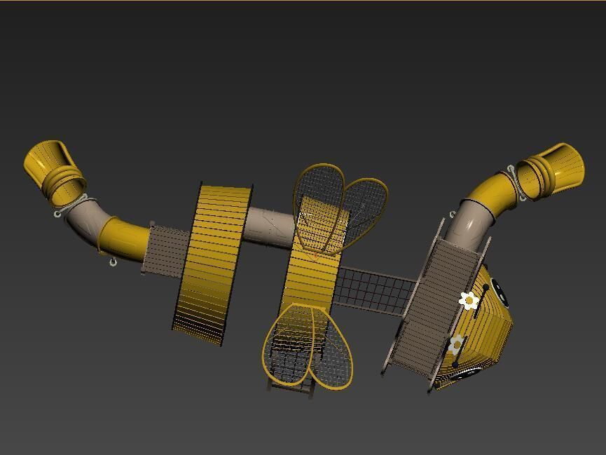 Bee theme playground 3D model_7