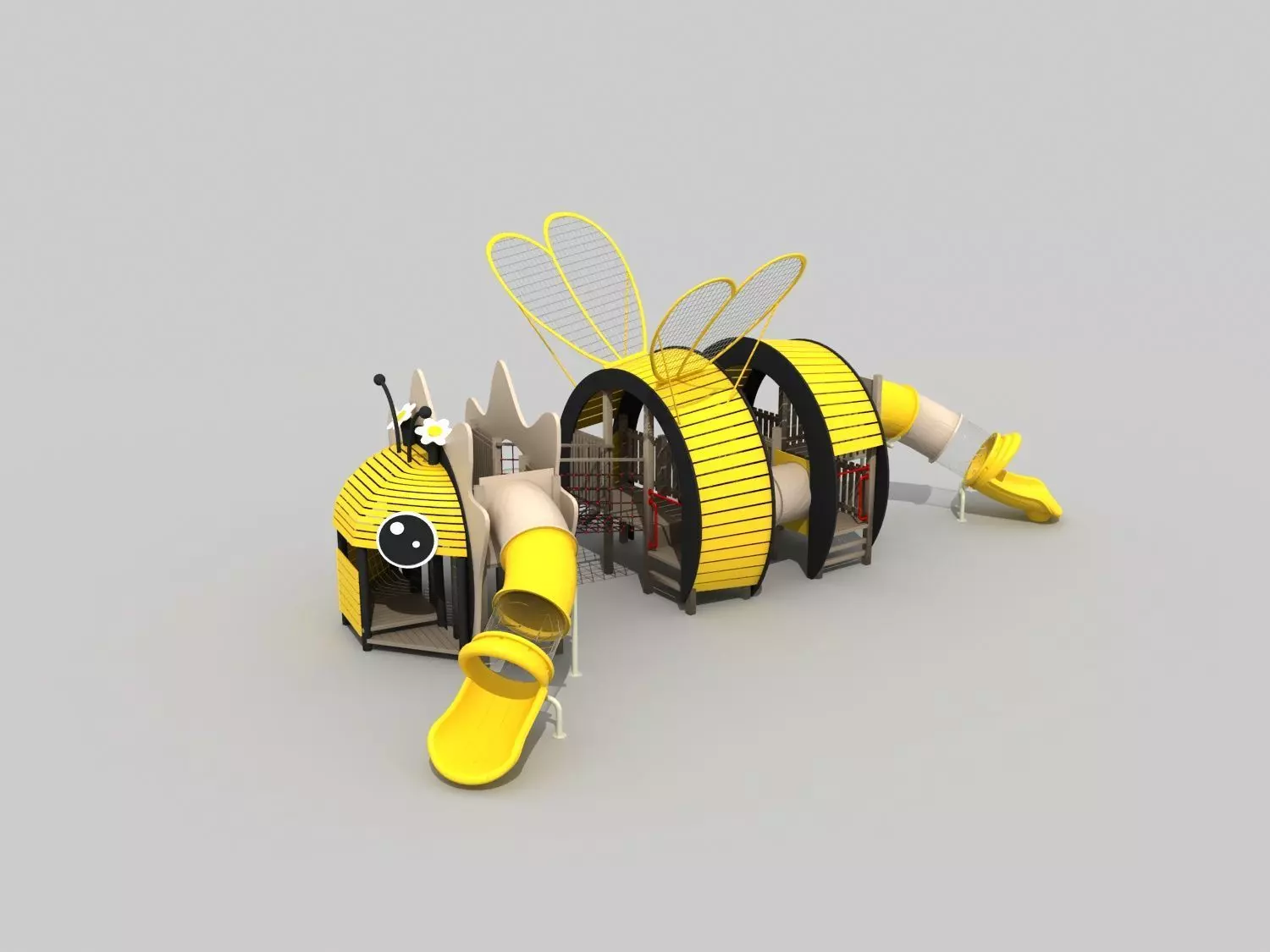 Bee theme playground 3D model_0