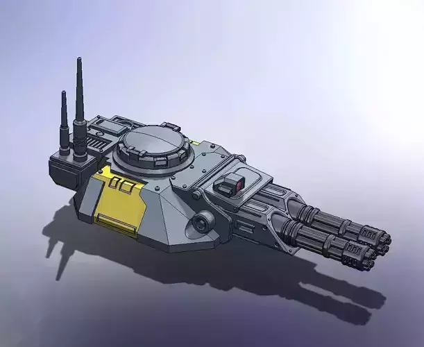 Double MiniGun Turret VW Talos pattern 3D print model