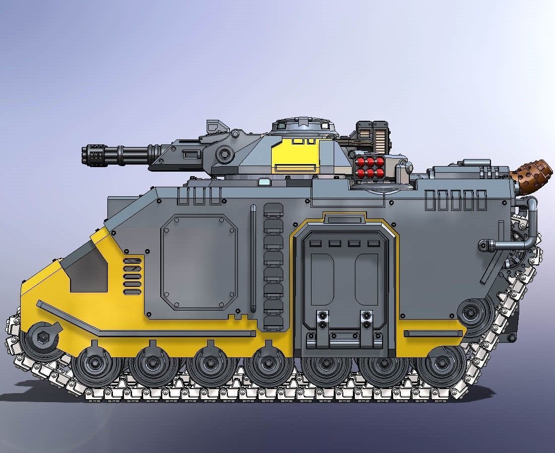 Double MiniGun Turret VW Talos pattern 3D print model_6