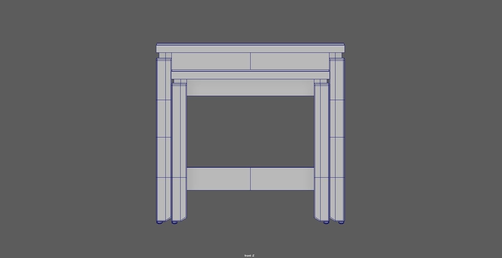 Nest of table - Coffee table - Side table - End table Low-poly 3D model_9