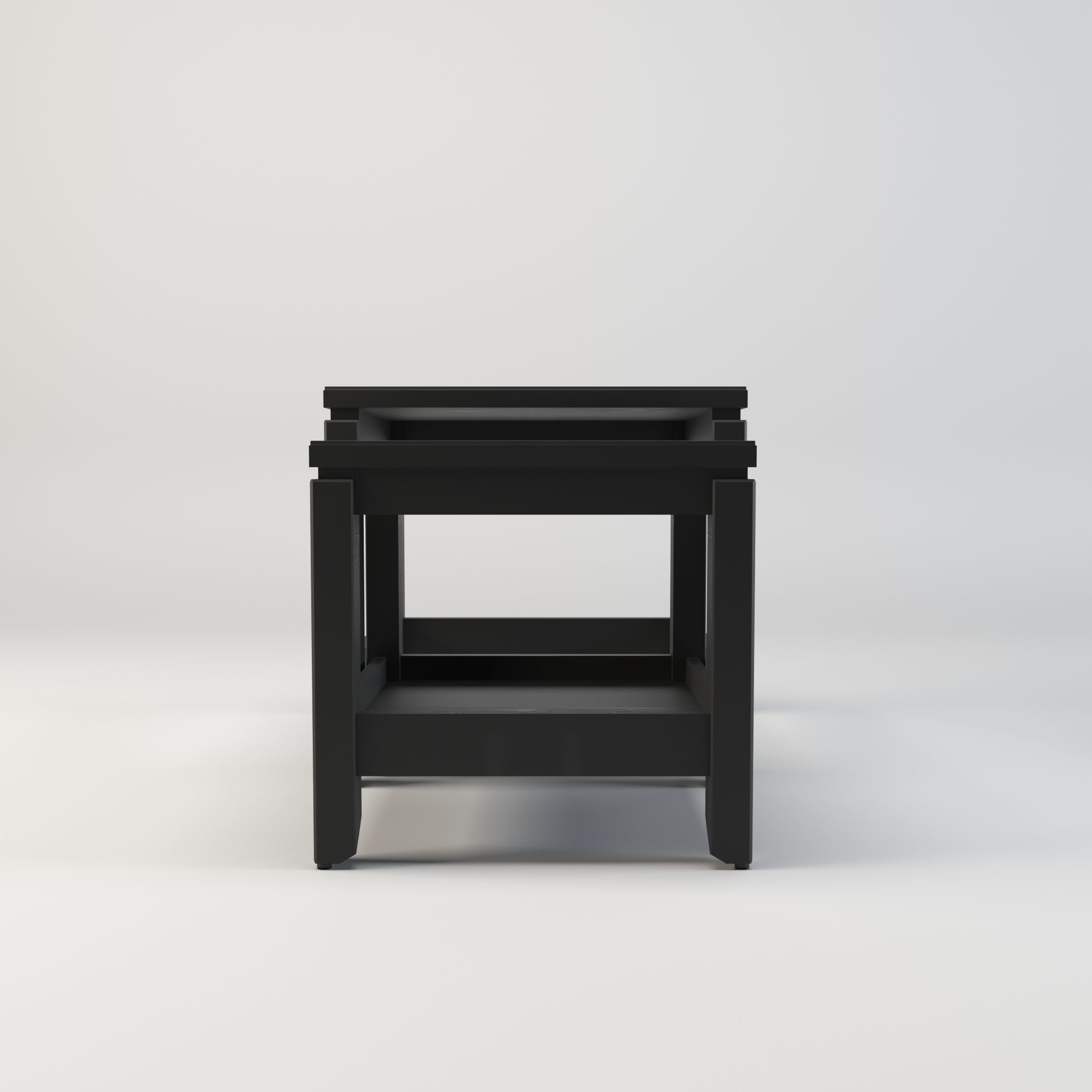 Nest of table - Coffee table - Side table - End table Low-poly 3D model_5