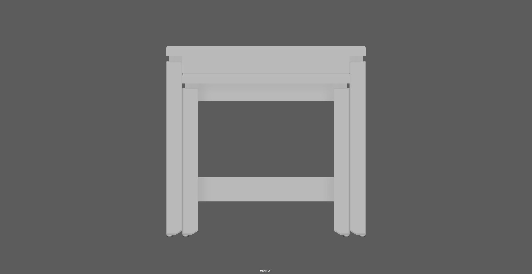 Nest of table - Coffee table - Side table - End table Low-poly 3D model_8