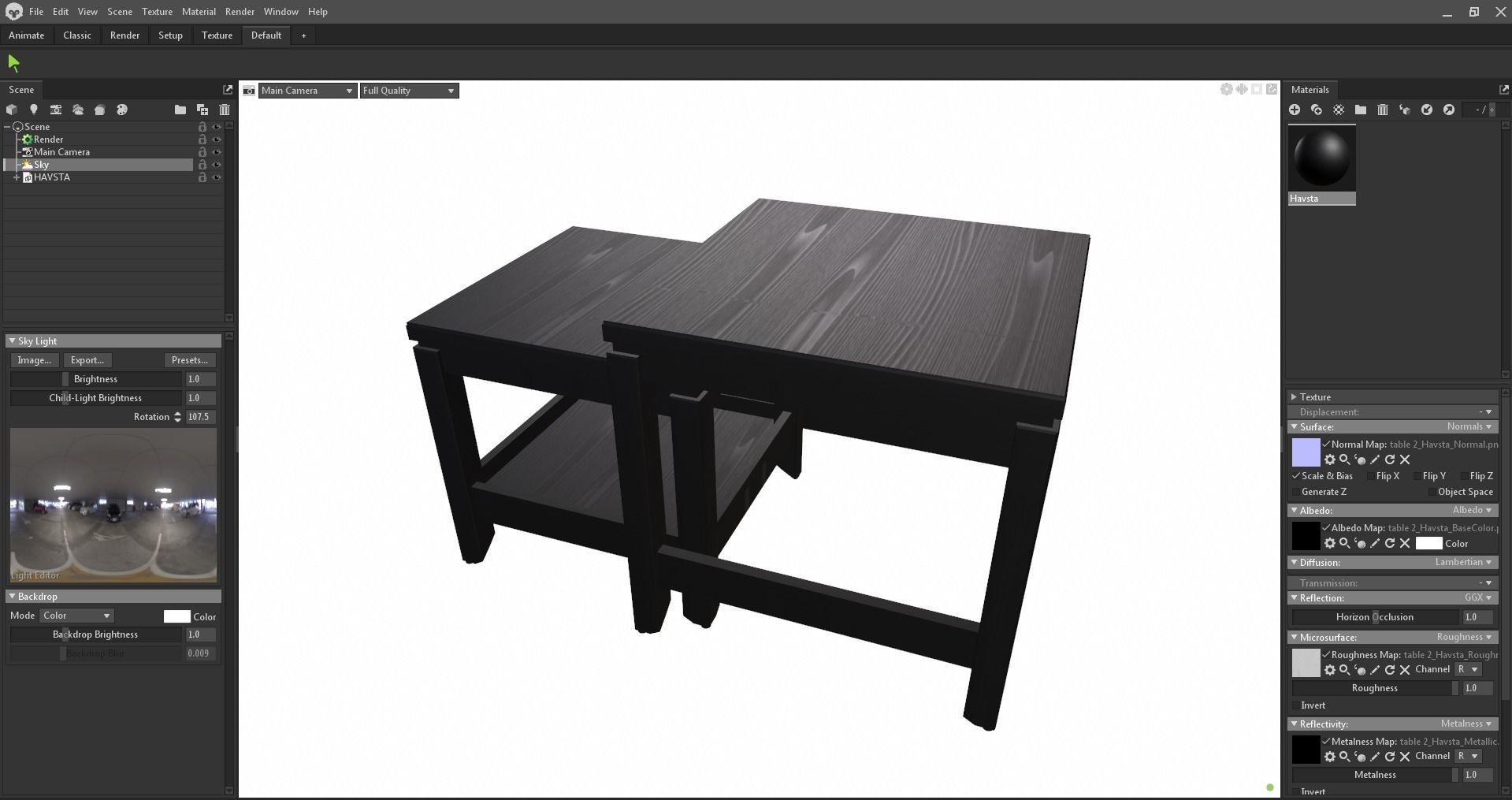 Nest of table - Coffee table - Side table - End table Low-poly 3D model_20