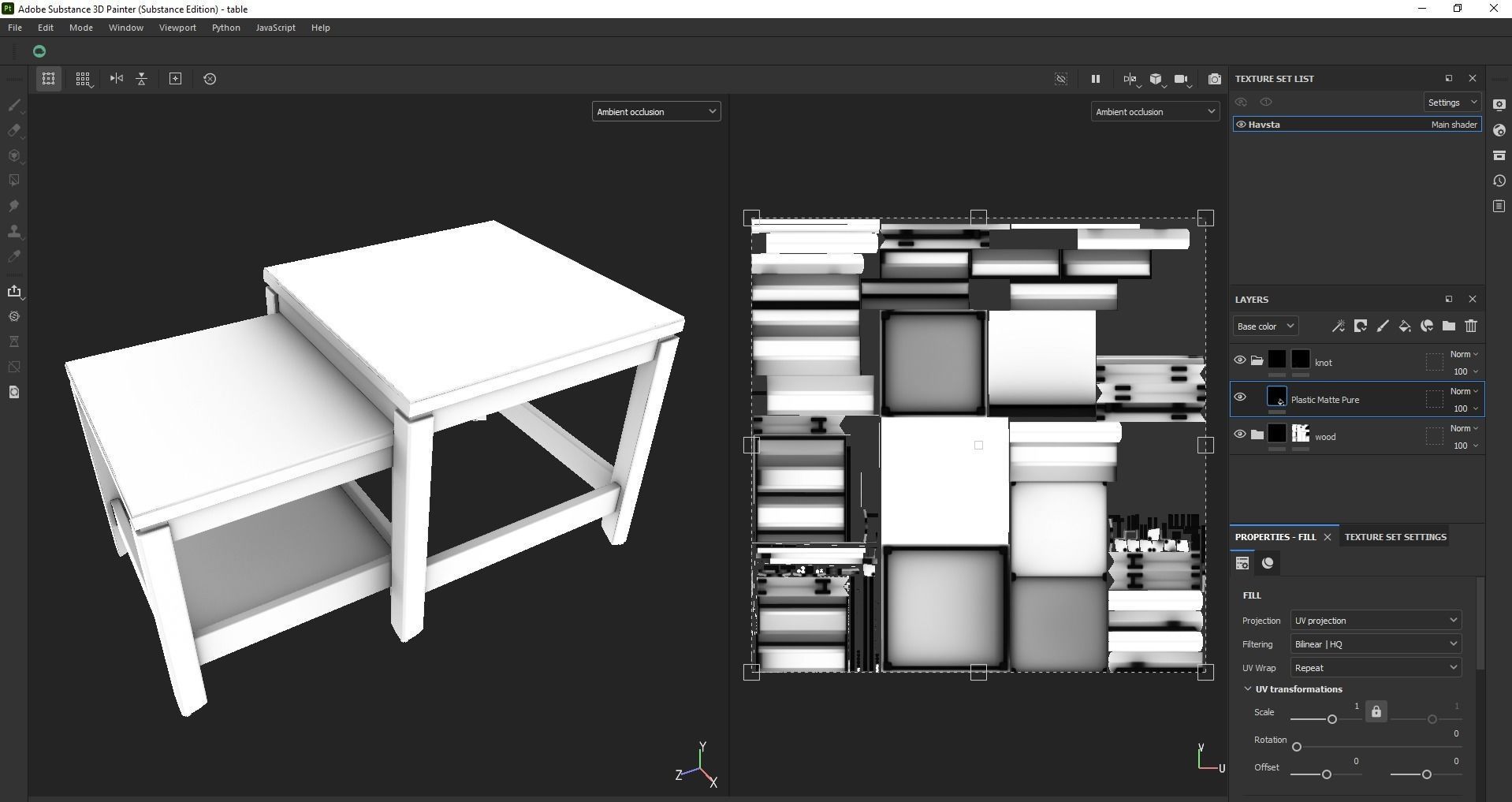 Nest of table - Coffee table - Side table - End table Low-poly 3D model_27