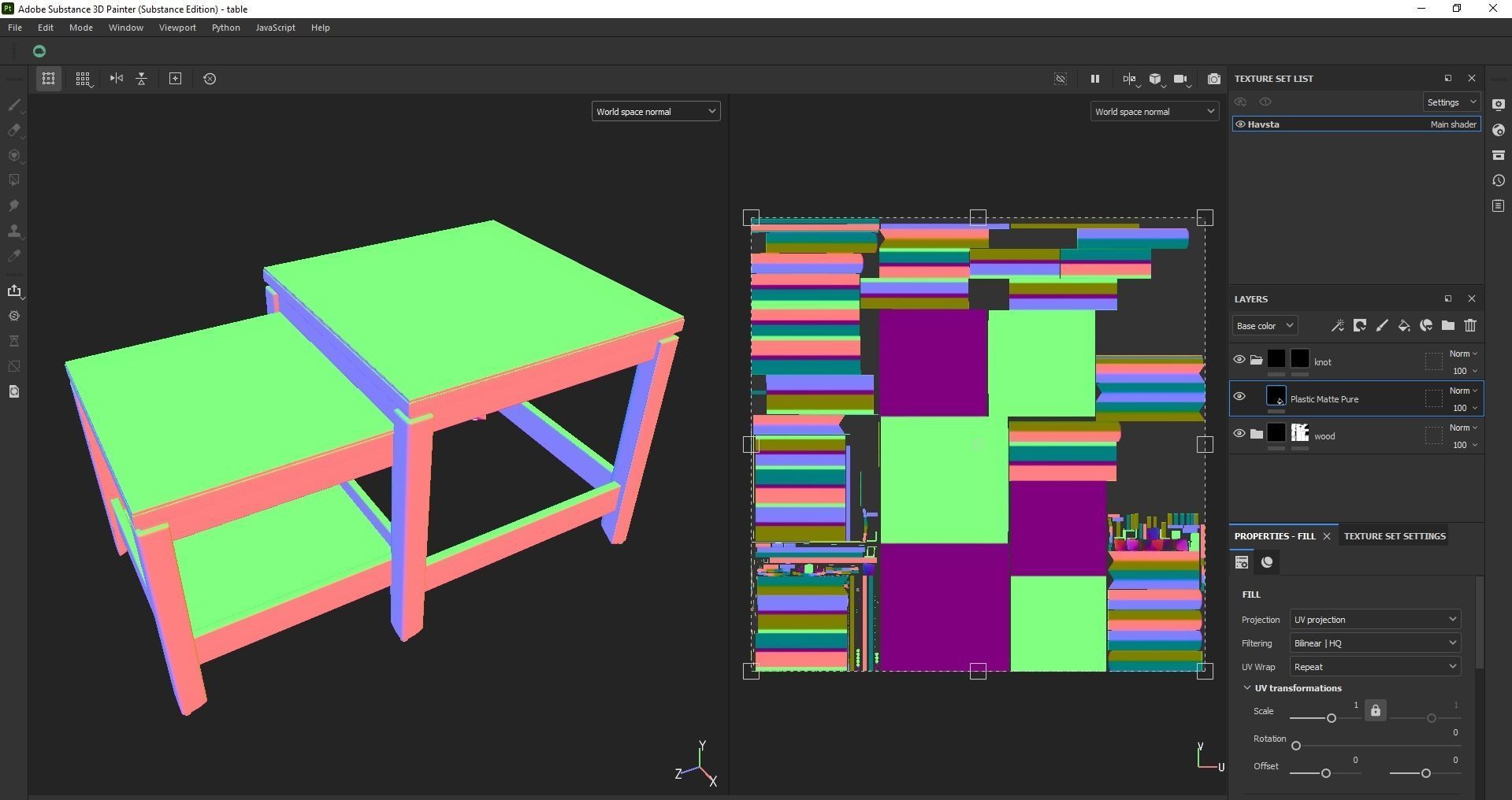 Nest of table - Coffee table - Side table - End table Low-poly 3D model_22